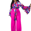 Wmstar Plus Size Two Piece Sets Wholesale Long Sleeve Print Top and Wide Leg Pants Matching Suit Fall Clothing Dropshopping