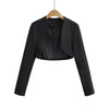 2023 Herbst V-Ausschnitt Offene Nähte Cropped Blazer Damen Langarm Kurze Anzüge Mode Oberbekleidung