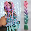 Synthetic Tinsel Braiding Hair 4 Tones Ombre Color White Purple Blue Yellow Jumbo Braids Mixed tinsels For Festival Party