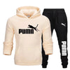 New autumn and winter men's pullover hoodie + pants 2-piece fashionable and trendy fitness jogging casual sportswear set