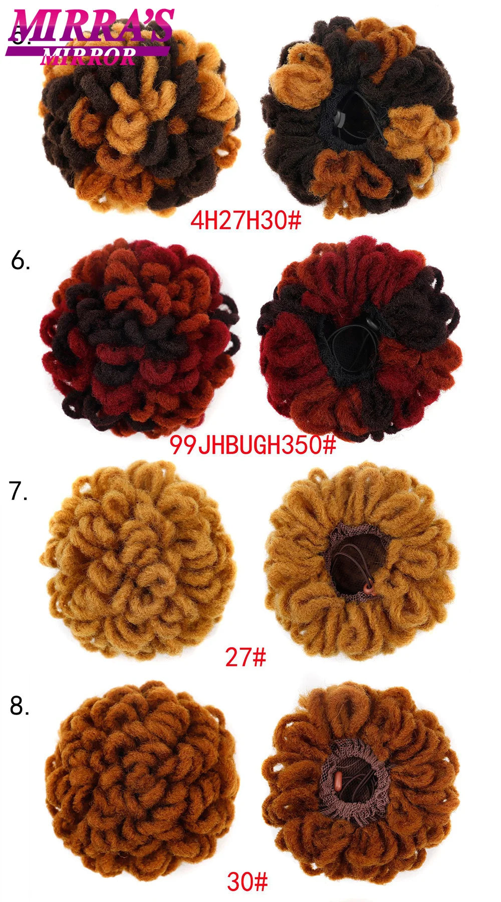 Synthetic Afro Puff Drawstring Ponytail Hair Bun 10 Inch Short Afro Kinkys Curly Afro Bun Extension Hairpieces Large Size