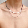 Luxus Designer 925 Sterling Silber Flachschlangen-Kastenkette Halskette für Herren Damen Hochzeit Mode Schmuck Accessoires Geschenke