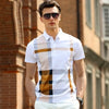 Men's Fashion Business Casual Stripe Polo Comfortable Top British Style