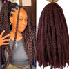 Yeaful 18 Inch Synthetic Marley Twist Braiding Hair Red Black Brown Ginger Bug Blonde #4 Pre Looped Marley Twists Crochet Hair