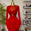 CM.YAYA Women Mesh See Though Long Sleeve Maxi Bowknot Long Dress 2025 Evening Sexy Club Party Evening High Street Dresses