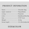 Fashionable Classic Light Luxury Design Exquisite Craftsmanship Women's New Shoulder Bag Letter PU Material Crossbody Bag