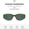 Fashion Square Sunglasses for Women Rectangle Brand Shades Sun Glasses Bling Diamond Eyeglasses Uv400 Glittering Accessories