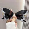 Randlose Sonnenbrille Damen Luxusmarke Strass Sonnenbrille Damen Niedliche Herzform Punk Party Brille очки від сонця женские