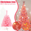 Hot Sale 45/60cm Christmas Tree With lights White/Pink Christmas Tree With Star Christmas Miniature Pine With Ornaments