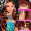 Dark Purple Body Wave Lace Front Wigs Synthetic Deep Burgundy 13x4 Lace Front Wigs Grape Purple Glueless Wigs 180% Density Women