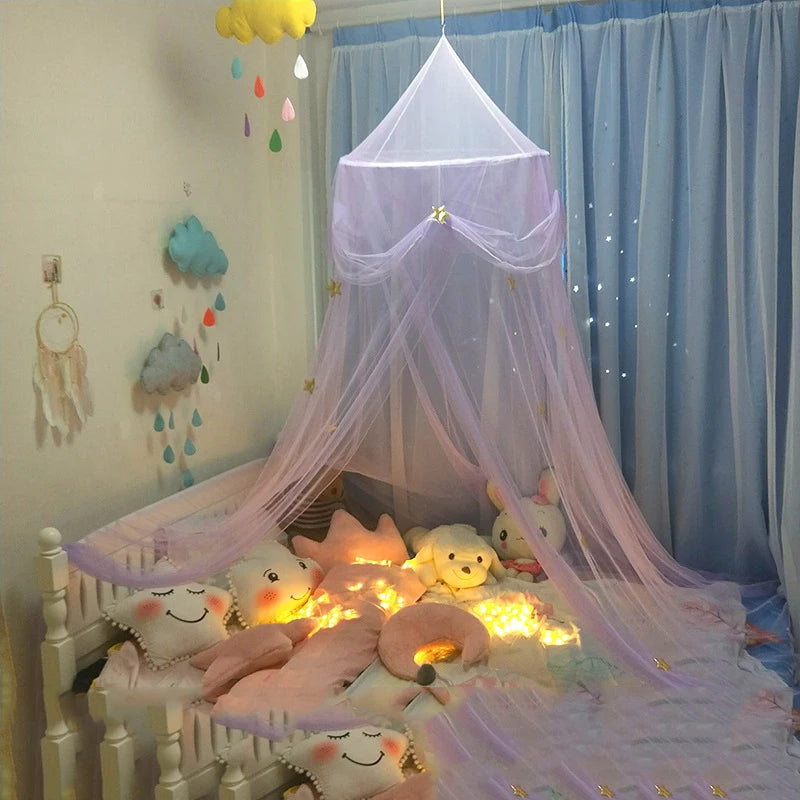 Moskitonetz für Babybetten, Betthimmel, Vorhang, Bettwäsche, Wiegennetz, Rosa, Prinzessinnen-Spielzelt für Kinder, Kinderzimmerdekoration
