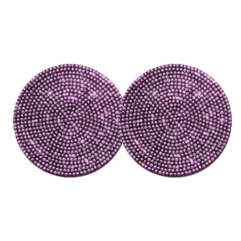 2 Stück Auto-Anti-Rutsch-Wassertassenuntersetzer Diamant Auto Untersetzer Wassertassen-Einsatzuntersetzer Pads Universelle Auto-Getränkehalter Innenzubehör