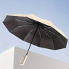 30 Bones Windproof Strong 105CM Reinforced Automatic Folding Umbrella for Men, Large Buckle Handle Wind and Water Resistant