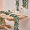 1pc Artificial Eucalyptus Leaves Greenery Garland Faux Plant Spring Vines with White Flowers Berries for Wedding Home Party Deco