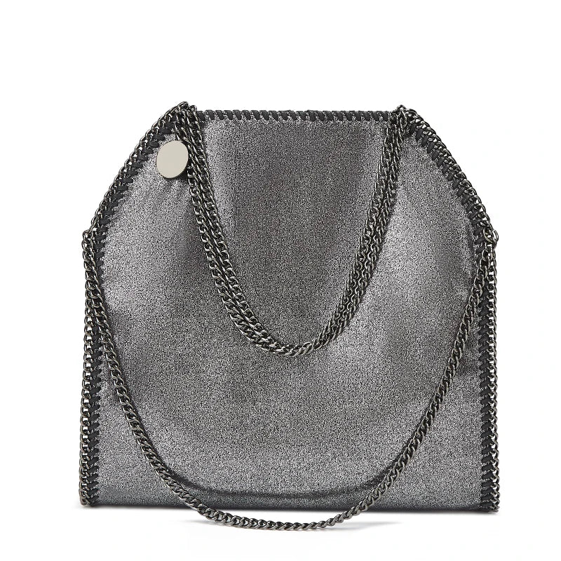 Designer's retro braided chain environmental microfiber handbag Women's new fashion multi-functional large capacity shoulder bag