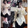 Karrram Y2k Ästhetik Spitze Hemd Grunge Gothic Unregelmäßige Blusen Fee Harajuku Bandage Hemd Vintage Lolita Kleidung Mall Goth