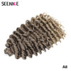 Deep Wavy Twist Synthetische Häkelhaare Afro Lockiges Haar Afrikanische Häkelzöpfe Ombre Blonde Flechthaarverlängerungen für Frauen
