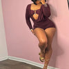 Insglas Frühling Trend Schwingkragen Sexy Damen Jumpsuit + Metallschnalle BH Hipster Midnight Party Neues Workout Fit Coquette Playsuits