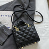 Quilted Pattern Solid Color Pu Handbag With Pendant Decoration, Versatile Noble Women's Crossbody Bag, Fashionable Handbag