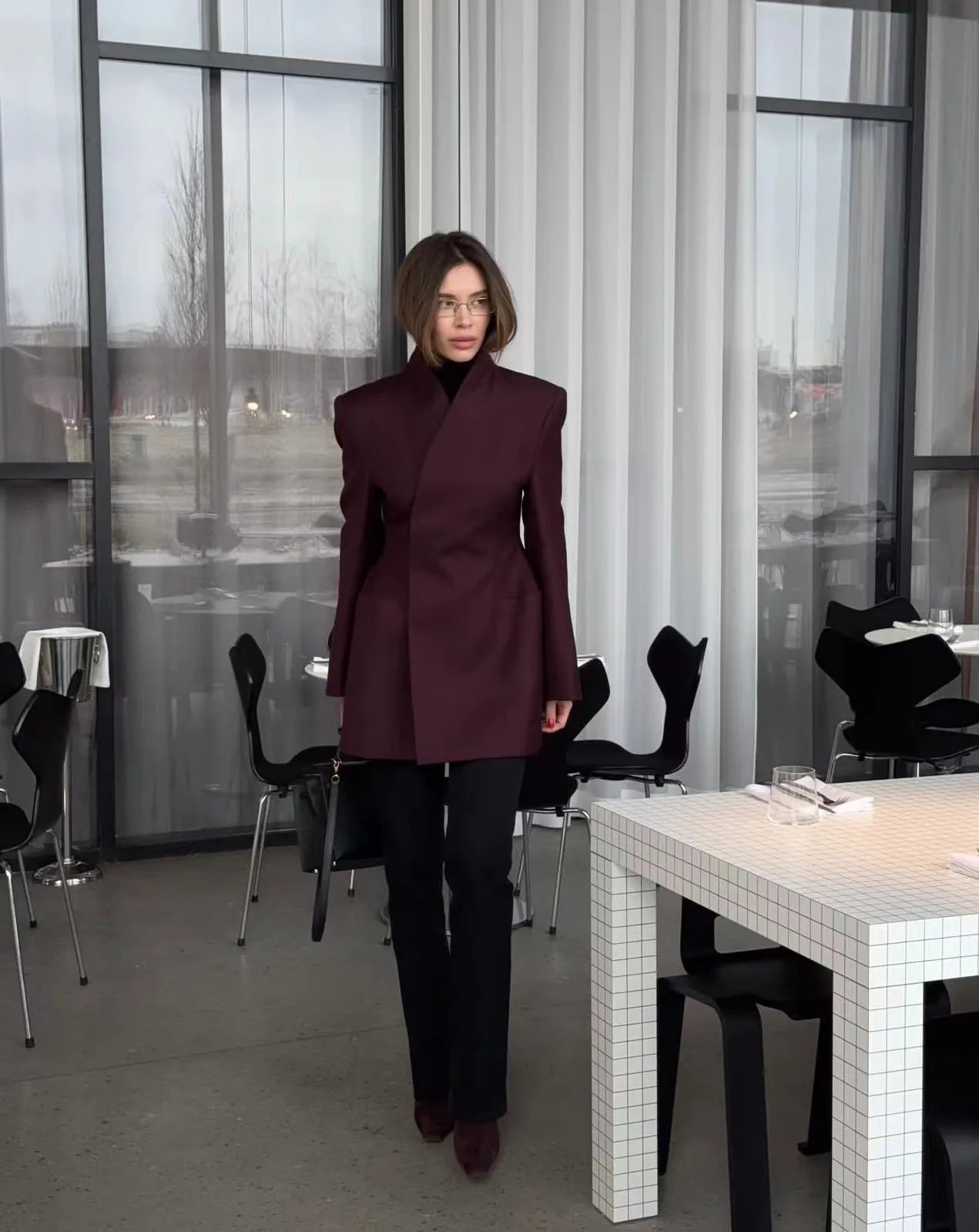 Women's Clothing Luxury Brand Design High-end Blazers Jacket Office Lady Suit Coats White Black Blazer Long-sleeved Top Jacket