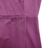 2024 summer new short sleeve V-neck waist solid color Tunle pencil skirt dress