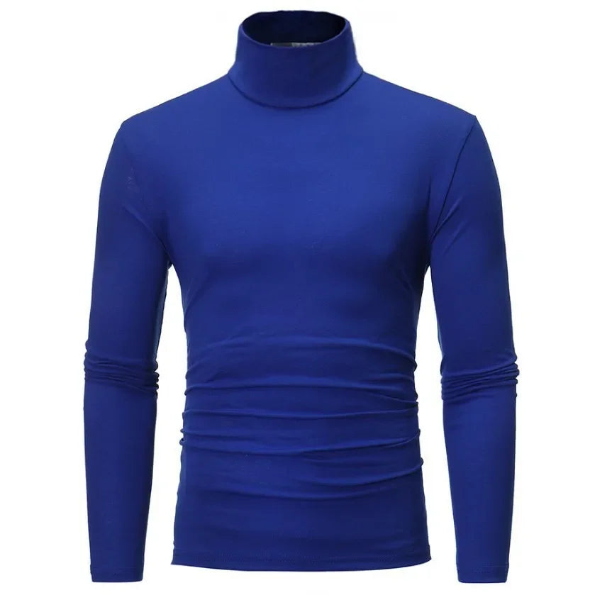 Long Sleeve T-shirt Thermal Underwear Tops Men Winter Clothes Thermal Shirt Autumn Men's Winter Tights High Neck Thin Slim Fit