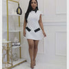 Ladies Streetwear Sleeveless Bodycon Dress 2024 Summer Autumn Women Mini Dresses Women Sweatshirts White Black Dress Clothing