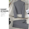 Solid Suits for Women 2024 Spring Fashion Office Ladies Long Sleeve Double Breasted Short Tops Chic Slim High Waisted Pant Suits