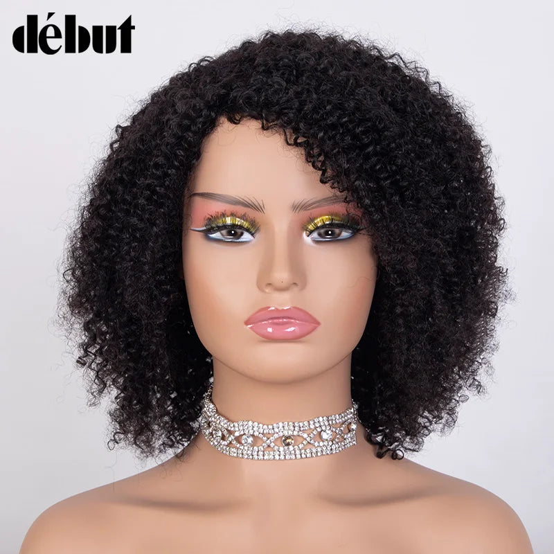 Jerry Curly Short Pixie Bob Cut Curly Human Hair Wigs Highlight Kinky Curly Wigs For Black Women Brazilian Remy  Cheap Jerry