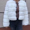 Women's Fashion faux fur coat super hot Autumn Winter women short Faux fox fur fluffy jacket high quality 7xl Ladies furry coats