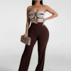 Damen Sommer Trägerloser Jumpsuit Sexy Einteiler Outfits Cut Out Taille Party Jumpsuit Kleidung Damen Langer Rückenfreier Overall