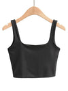 2022 Summer Women Sexy Sleeveless Tops Fashion Short Square Collar Tank Tops 6 Colors