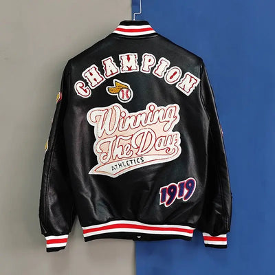 Street Popular Letter Flocking Embroidered Jacket And Coat Men 2023 New Y2K Harajuku Hip Hop Spliced Motorcycle Baseball Uniform