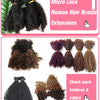 Menschliches Flechthaar Afro Kinky Lockiges Haar Haarverlängerungen Microlocs Lose Haare zum Flechten Ombré-Farbe Braun Crochet Braids 4C
