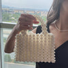 Edle Kristallperlen-Abendtasche Hochzeit Clutch mit Perlenkette Neue handgefertigte Perlenketten-Umhängetasche Handtasche Abendkleidtasche