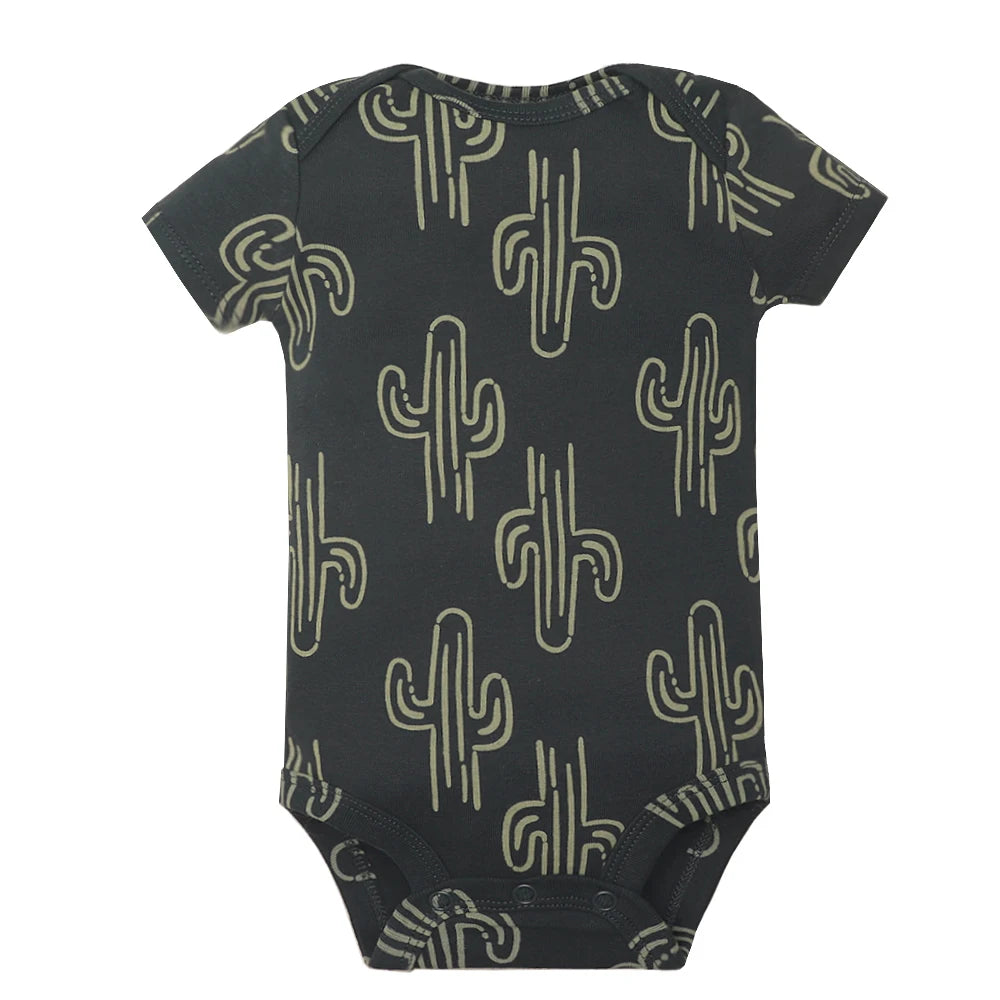 5PCS/Lot Baby Boys Girls Bodysuits 100% Cotton Short Sleeves Kids Clothes 6-24 Month Newborn Baby Clothing Bebe Jumpsuit