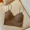 Knitted Binder Chest Woman Tops Spaghetti Strap Corset Crop Camis With Built in Bras Korean Fashion Woman Vest Camisole