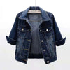 Damen Jeansjacke Frühling Herbst Kurze Jacke Rosa Jeansjacken Lässige Oberteile Lila Gelb Lila Blau Locker Sitzende Oberteile Damen Oberbekleidung