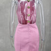 Ladies Elegant Halter Sleeveless Slim White Dress Women Sexy Backless Mini Dress Club Party Dress 2024 New Summer Women Dress