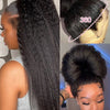 High Density Kinky Straight 360 Lace Front Wigs Human Hair Brazilian 40 Inch Yaki Straight 13x6 HD Lace Frontal Wig Preplucked