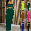 Women Dresses 2 Piece Outfits Sexy Sleeveless Slit Dress Hollow Out Bodycon Maxi Skirt Sets Vacation Midi Dress فساتين سهرة