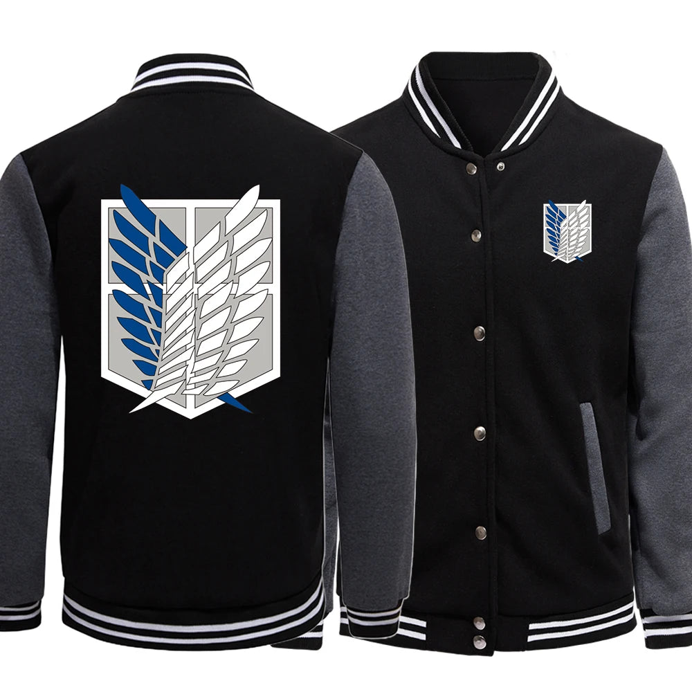 Cosplay Shield Baseball Uniform Anime Sports Clothing For Men Loose Oversize X-5XL Sportswears Personality Pocket Jacket Male