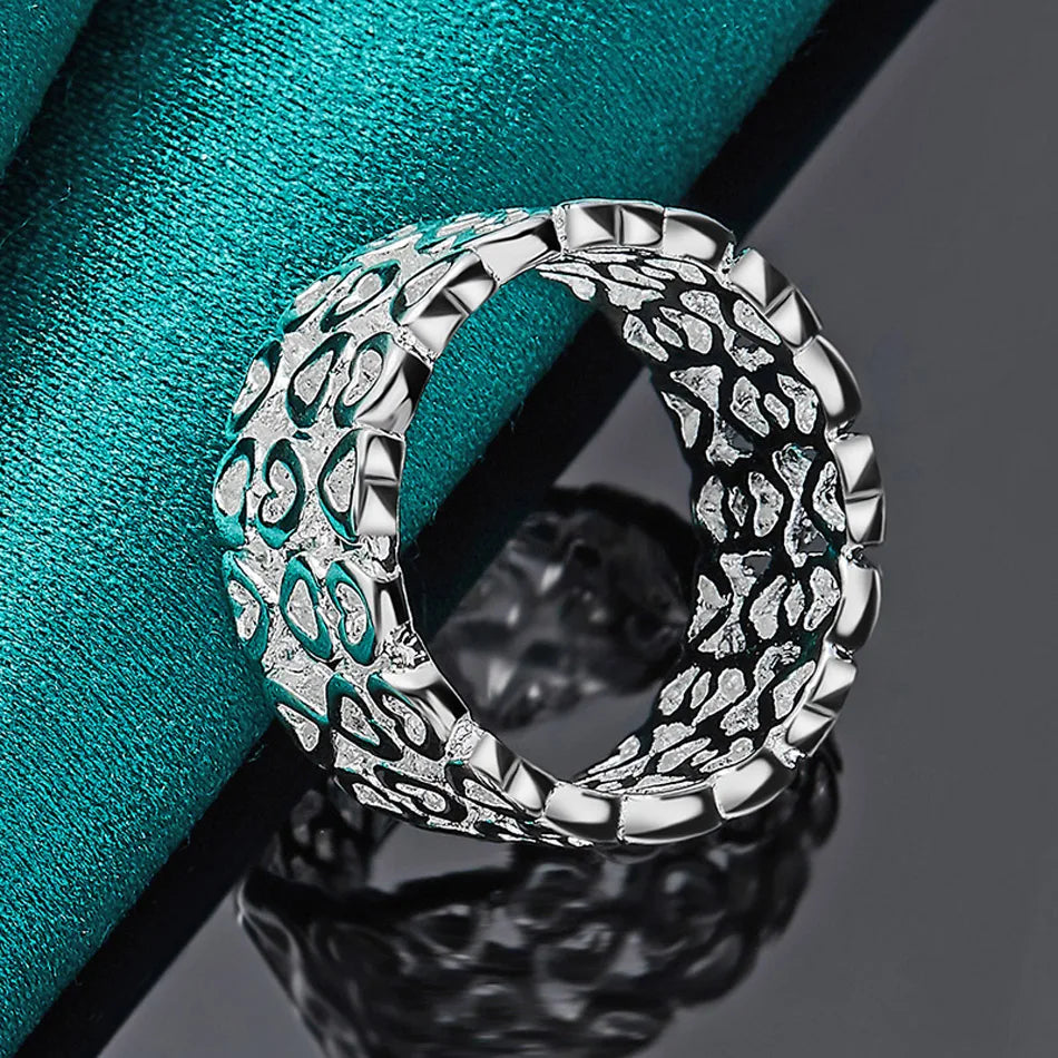 URMYLADY 925 Sterling Silber Hohlherz 7-10# Ring für Frauen Hochzeit Charm Verlobung Modeschmuck