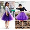 Multi-layer Tulle Tutu Skirts Fuchsia 6 Layers Fluffy Petticoat Underskirt Princess Ball Gown Women Halloween Party Skirt