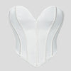 Women'S Strapless Solid Bustier Corset Fishbone Push Up Waist Trainer Crop Tops Sleeveless Backless Padded Bandeau Bikini Top