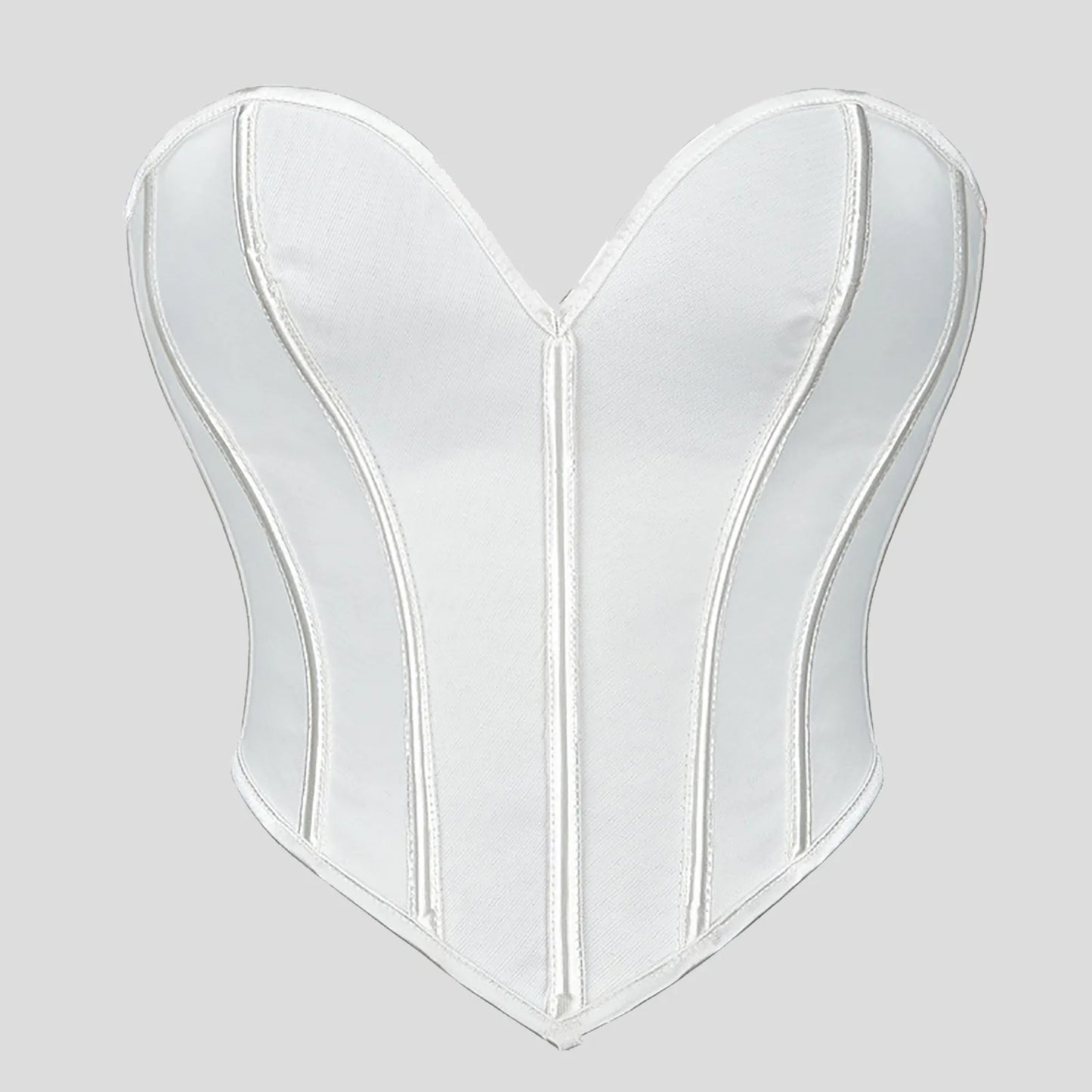 Women'S Strapless Solid Bustier Corset Fishbone Push Up Waist Trainer Crop Tops Sleeveless Backless Padded Bandeau Bikini Top