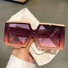 KAMMPT Quadratische Oversize-Sonnenbrille Unisex Trendige Verlaufs-Goggle Luxusmarken-Design Sonnenbrille