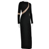 Articat-Women's Split Long Sleeve Midi Dress, Sexy Hollow Out, Split, Irregular, Irregular, Party, Club, Evening