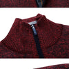 Men's Fleece Thicker Sweater Half Zipper Turtleneck Warm Pullover High Quality Male Slim Knitted Wool Sweaters For Spring