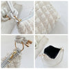 Canvas Wrinkle Bag for Women Shoulder Bags Pleated Bubbles Handbags Padded Casual Underarm Quilted Bag Tote Cloud Bag